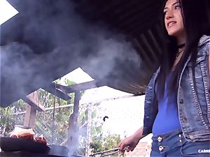 CARNE DEL MERCADO - steaming Latina Lola Puentes fucked rock hard