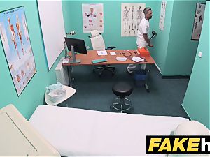 fake medical center toilet room blow-job and nailing